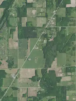 Wisconsin Highway 42 passing through the southwestern town of Egg Harbor