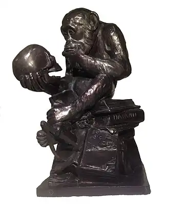 Affe mit Schädel c. 1893