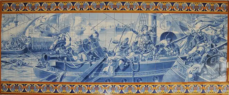 "Afonso de Albuequerque in the Taking of Hormuz", 1933, Centro Cultural Rodrigues de Faria, Forjães.