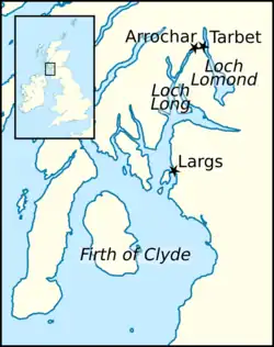 Map of Kintyre and the Lennox