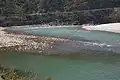 Alaknanda river near the town of Srinagar in Uttarakhand