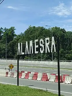 Alamesra sign along the Sulaman-Coastal Highway