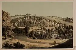 An image of the Fauquier White Sulphur Springs resort before the American Civil War.