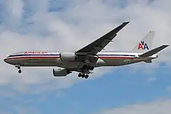 The second aircraft involved looked similar to this American Airlines Boeing 777