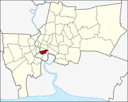 District location in Bangkok