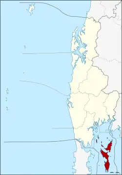 District location in Phang Nga province