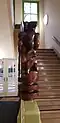 Museum school: staircase with a wooden ornament