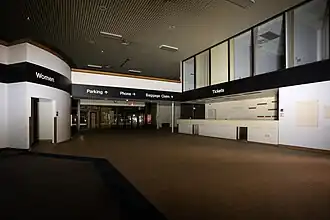 Interior of the abandoned station