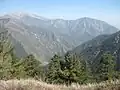A view of the Angeles National Forest from the mine.