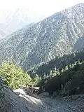 A view of the Angeles National Forest from the mine.
