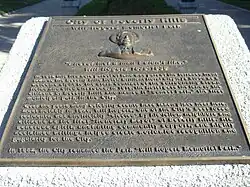 Another bronze plaque about the Will Rogers Memorial Park