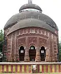 Antpur is home to one of the finest pieces of terracotta architecture.[32] The Radha Govindjiu temple (in picture) was built in 1785.