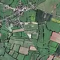 Airplane photo of Normandy rural area