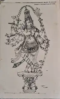 An ink drawing in the traditional style in 1980