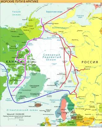 Arctic Bridge sea route linking Murmansk to the Canadian port of Churchill, Manitoba.