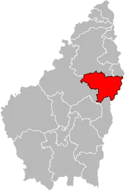 Situation of the canton of Rhône-Eyrieux in the department of Ardèche