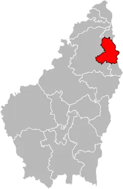 Situation of the canton of Tournon-sur-Rhône in the department of Ardèche