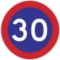 Minimum speed limit (30&nbsp;km/h)