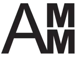 A black text symbol consisting of the letters "A" "M" "M" (Arkansas Medical Marijuana)