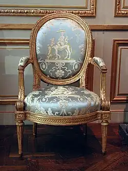 Armchair en medallion by Louis Delanois (1787)