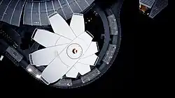 Aerial view of the ArtScience Museum