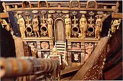 Carvings on Sovereign of the Seas' beakhead bulkhead