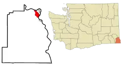Location of Clarkston Heights-Vineland, Washington