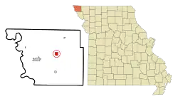 Location of Tarkio, Missouri
