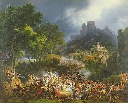 Attack on a large convoy at Salinas by Louis-François Lejeune