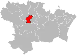 Situation of the canton of Carcassonne-3 in the department of Aude
