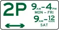 (R5-2) Parking Permitted: 2 Hours (2 times of parking)
