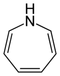 Azepine, a 7-membered heterocyclic organic compound (non-aromatic).