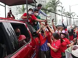 Bongbong Marcos campaigning in Makati