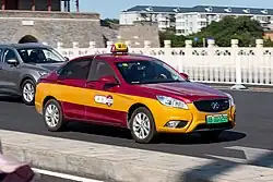 BJEV EU300 taxi (red and yellow)