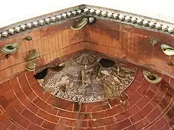 Natural honeycombs on a building