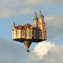 A novelty hot air balloon resembling the Abbey of Saint Gall – Kubicek Balloons