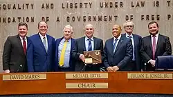 From left to right: Todd Crandell, David Marks, Mike Ertel, Izzy Patoka, Julian E. Jones Jr., Wade Kach, and Pat Young.