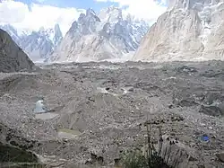 View of the Baltoro Glacier from Urdukas campsite