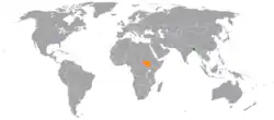 Map indicating locations of Bangladesh and South Sudan