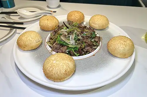 Baohu, or shaobing stuffed with mutton