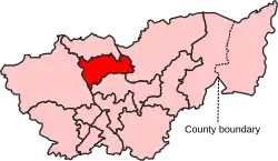 Map showing the location of the Barnsley South constituency in South Yorkshire under the boundaries created by the 2023 boundary review and first used at the 2024 general election.