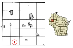 Location of Prairie Farm in Barron County, Wisconsin
