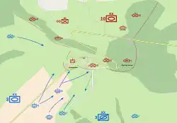 Map showing the failed French Counterattack, 15 May