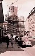 The tower under constructuon in 1962