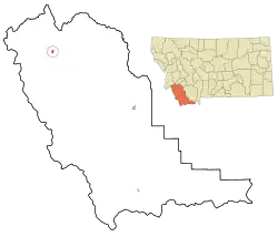 Location of Wisdom, Montana