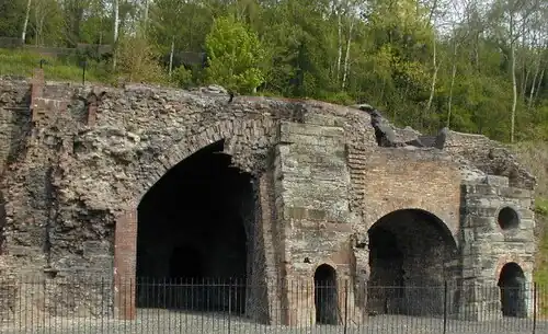 Remains of Abraham Darby's Bedlam Furnaces, Coalbrookdale, built c. 1700