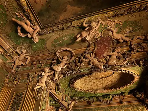 Rococo bedroom from the Ca' Sagredo in Venice, now in the Metropolitan Museum of Art, by Carpoforo Mazzetti Tencalla and Abbondio Stazio, c. 1720 or later