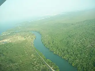 Outlet into the ocean