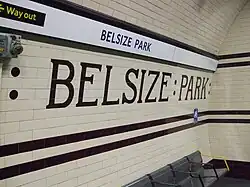 Original tiling on northbound platform