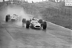 Jean-Pierre Beltoise leading Jackie Stewart at the 1968 Dutch Grand Prix